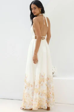The Meadow’s Secret Halter Maxi Dress Yellow