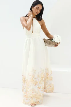 The Meadow’s Secret Halter Maxi Dress Yellow
