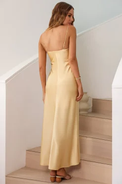 Traveling To Places Maxi Dress Yellow