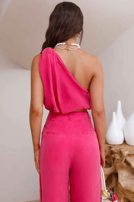 Tropical Dreamscape Crop Top Pink