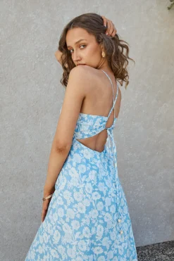 Tropicana Maxi Dress Blue