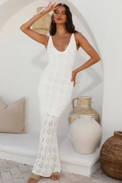 Tuning In Maxi Dress White