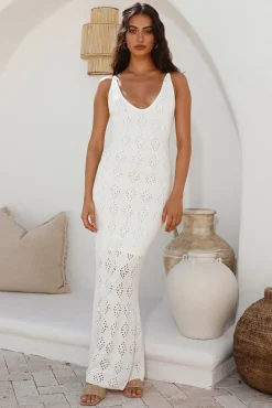 Tuning In Maxi Dress White