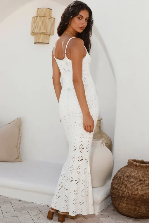 Tuning In Maxi Dress White