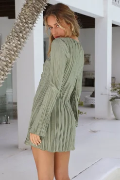 Twist And Turns Dress Green