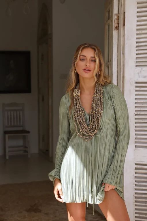 Twist And Turns Dress Green
