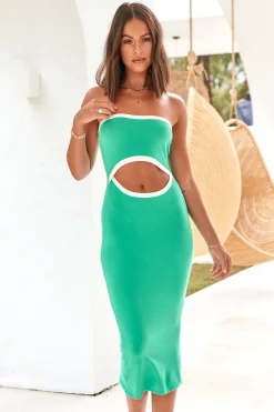 Two Suns Midi Dress Aqua