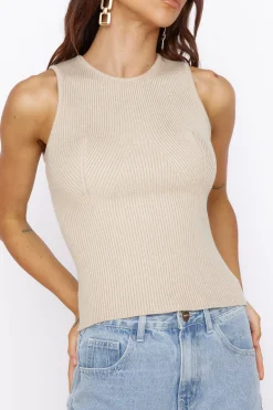 Uplift Your Mind Crop Top Beige