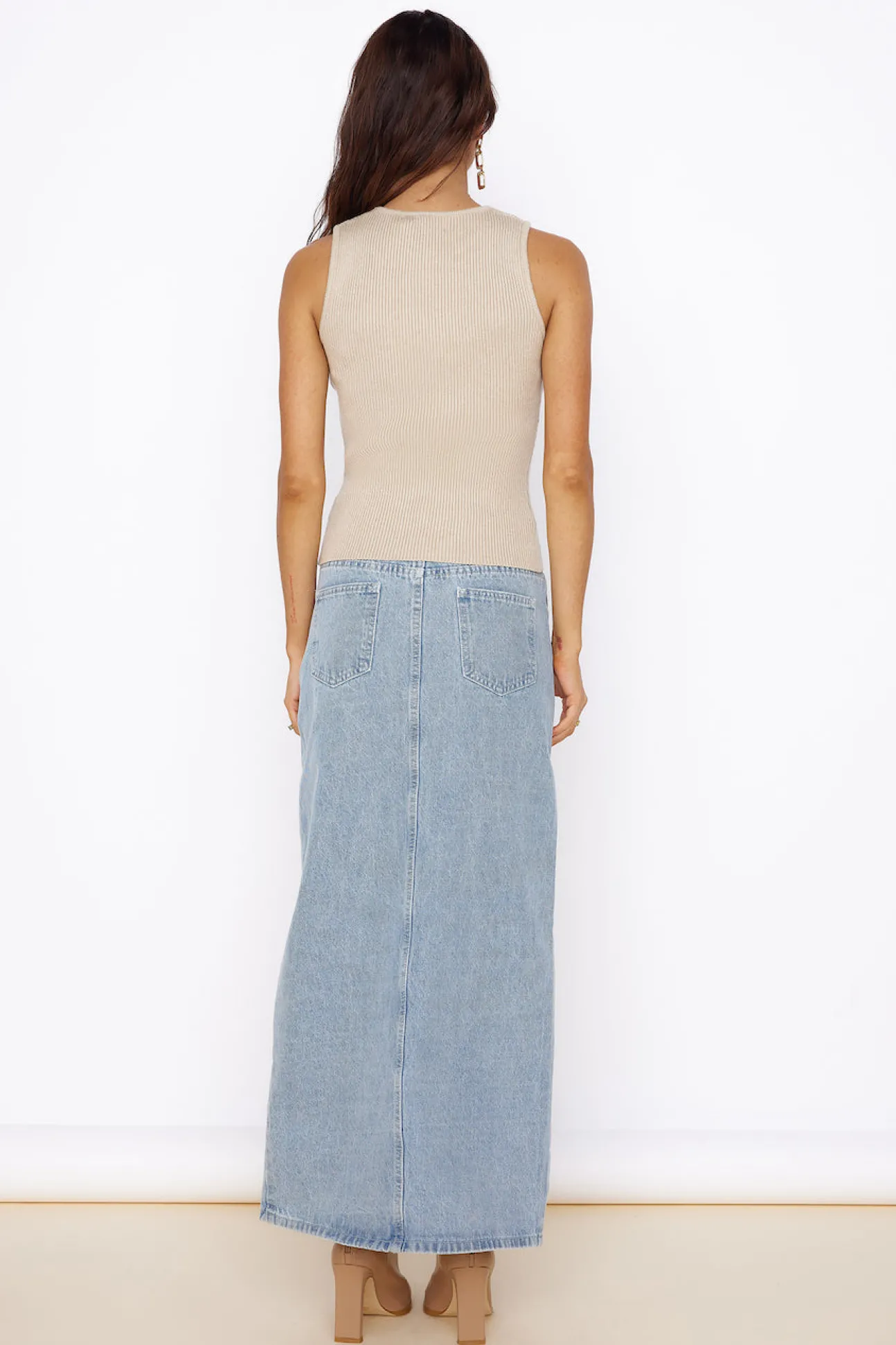 Uplift Your Mind Crop Top Beige