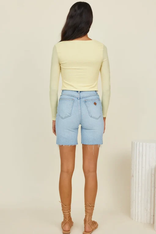 Vice Versa Crop Top Yellow