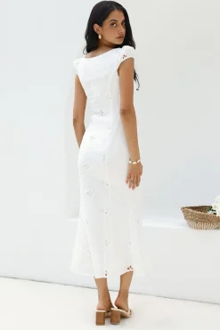 Vintage Song Midi Dress White
