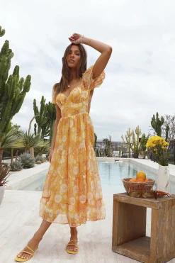 Wallflower Maxi Dress Orange