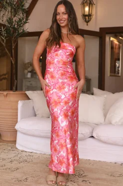 Wandering Eyes Maxi Dress Pink