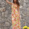 Water Lilies Maxi Dress Orange