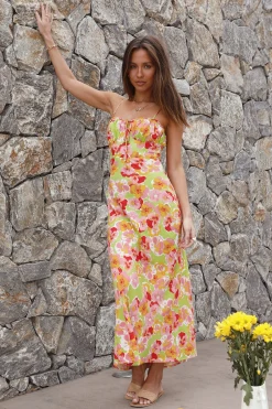 Water Lilies Maxi Dress Orange