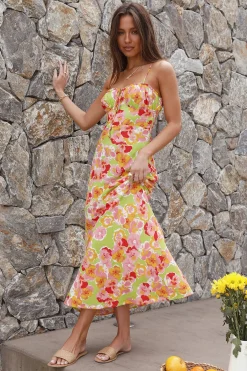 Water Lilies Maxi Dress Orange
