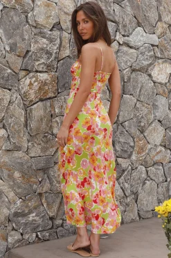 Water Lilies Maxi Dress Orange