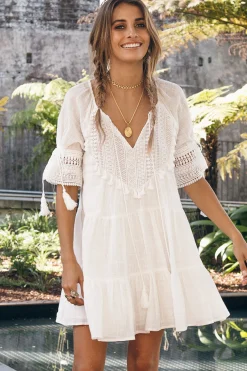 Wave After Wave Dress White