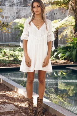 Wave After Wave Dress White