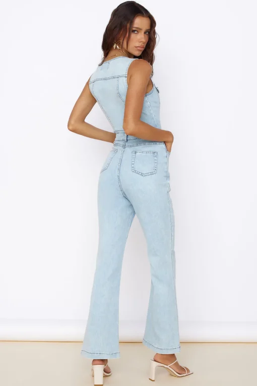 Wherever I Go Jumpsuit Blue Denim