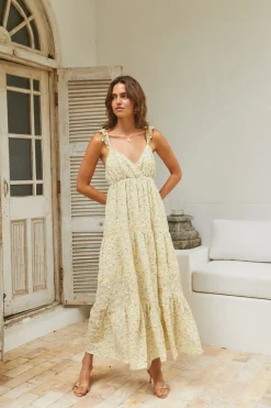Willow Bloom Maxi Dress Yellow