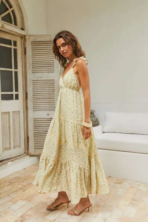 Willow Bloom Maxi Dress Yellow