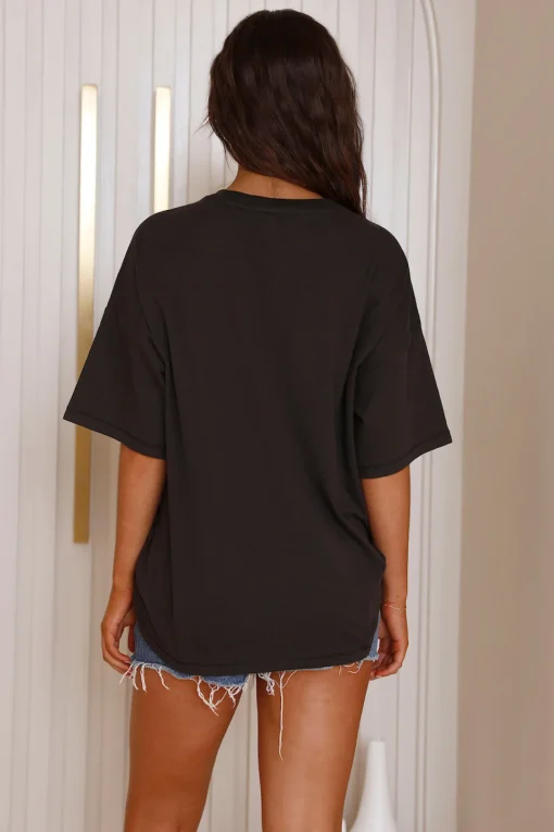 WRANGLER Boxy Slouch Tee Field Of Eyes Grey