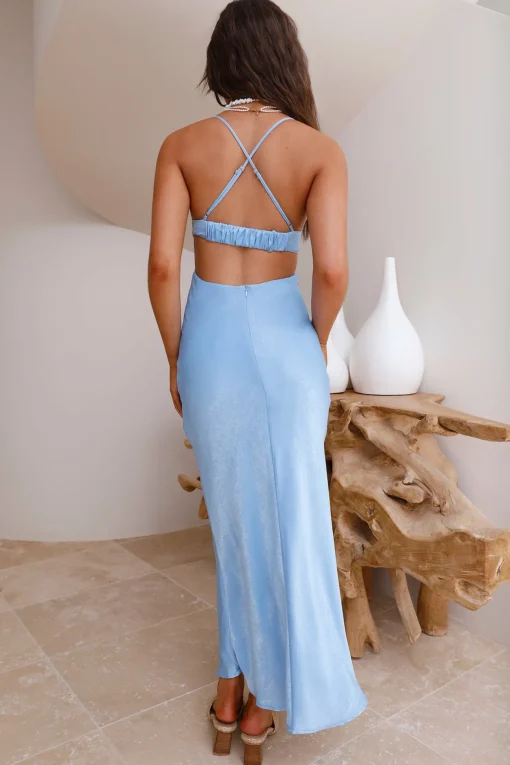 Writing In The Sky Maxi Dress Blue