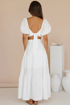 Yours For The Day Crop Top White